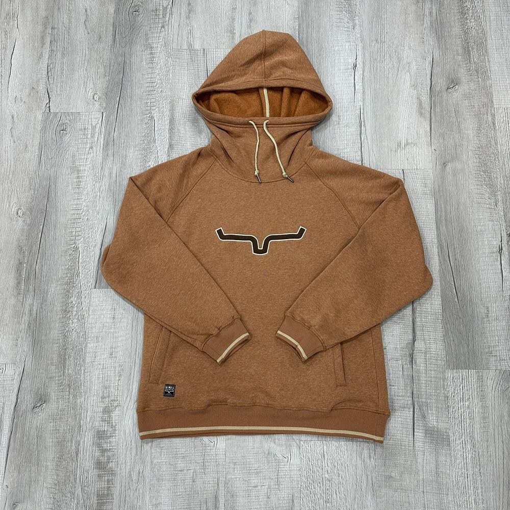 Kimes Ranch Hoodie Men's 2XL Brown Pullover Western Sweatshirt Cowboy Longhorn